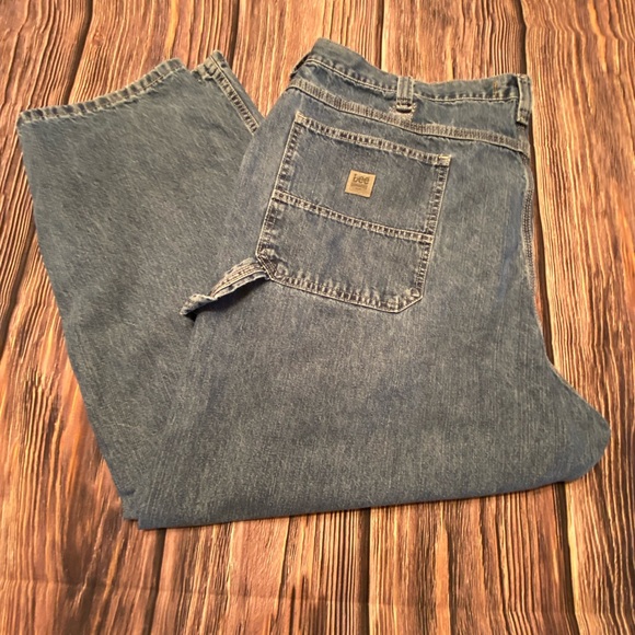 Lee 48x30 Men’s Big & Tall Dungarees Carpenter Utility Jeans Has a patch - Picture 11 of 11